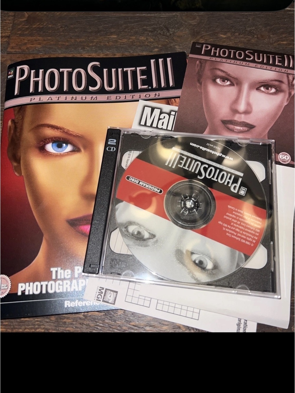 MGI Photosuite 3 III Platinum Pc New Opened  Case + New 41 Pg Manual Win10 XP